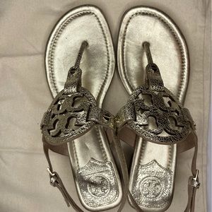 Tory Burch Gold Metallic Thong Sandal